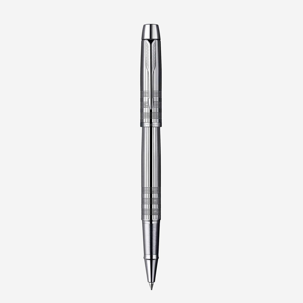 Bút Parker IM Premium Chiseled Shiny Chrome With Chrome Trim Rollerball Pen S0908650-PK210