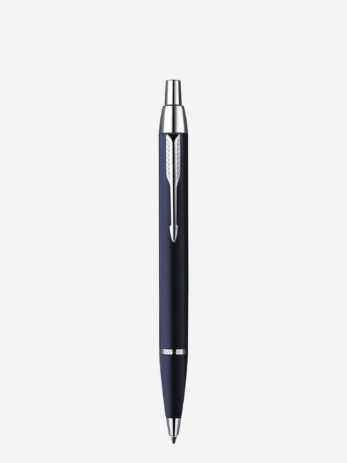 Parker IM Blue Chrome Trim Ballpoint Pen S0856460