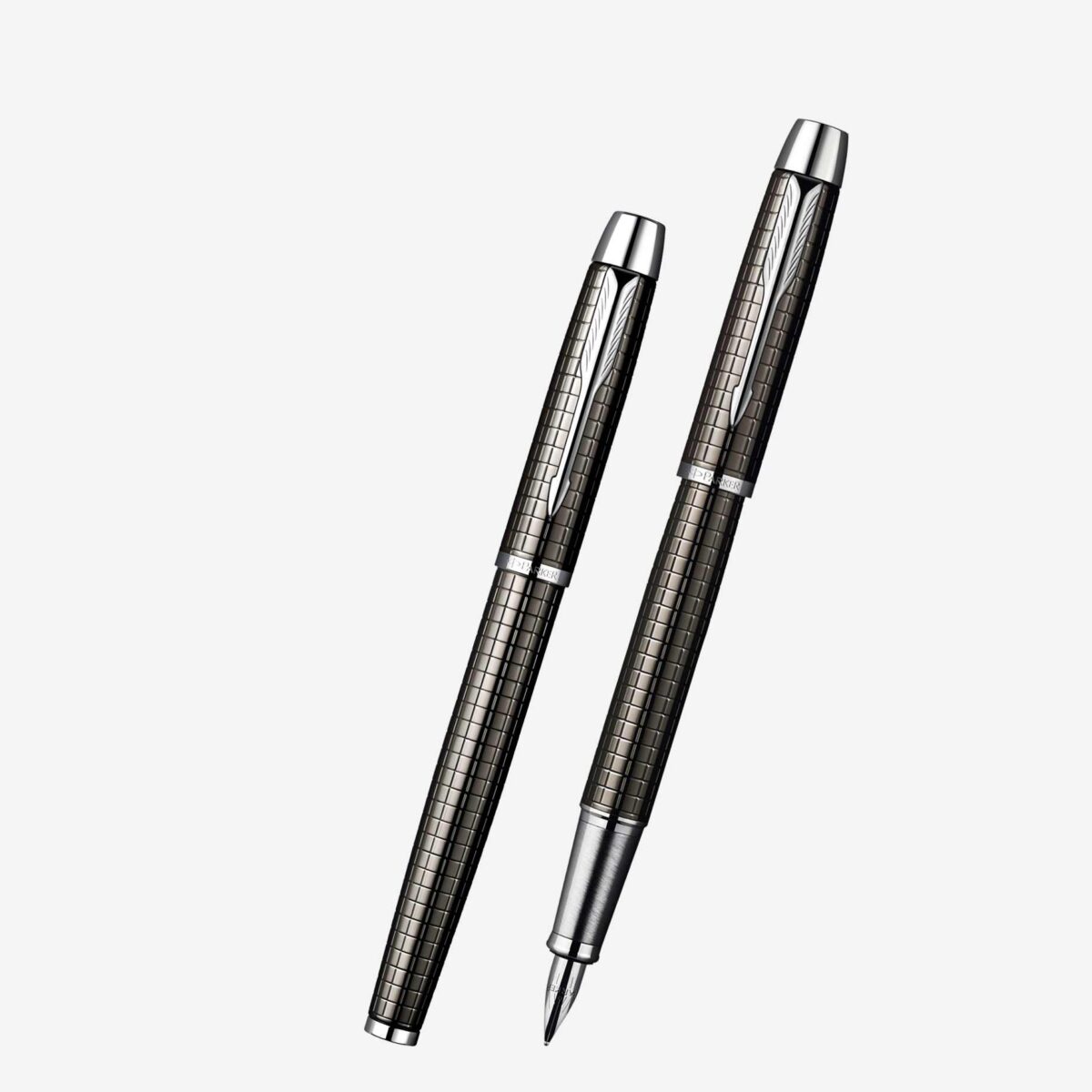 Parker IM Premium Deep Gun Metal Chiselled CT Fountain Pen S0908690