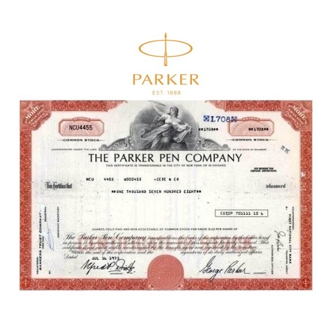 Giấy chứng nhận bút Parker Việt nam
