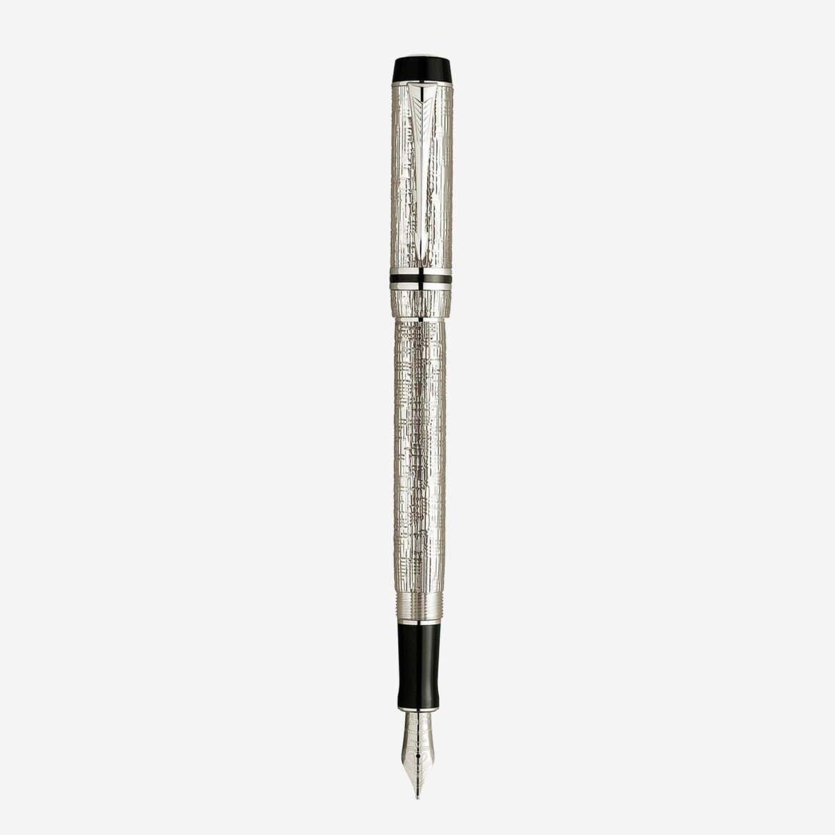 Bút Parker Duofold Presidential Esparto Sterling Silver Fountain Pen S0691340