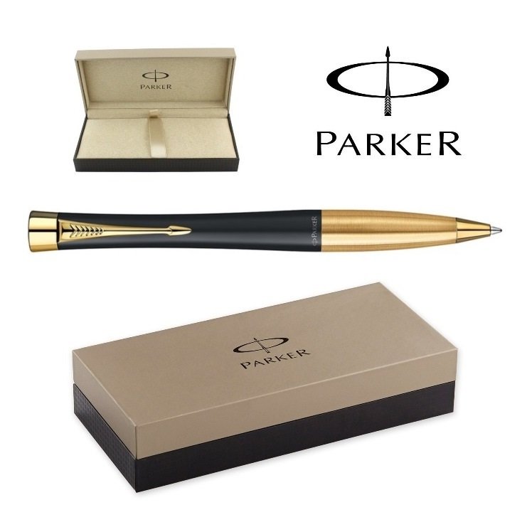 Parker Urban Muted Black Lacquer GT Ballpoint Pen S0767040-P5UB-904B.