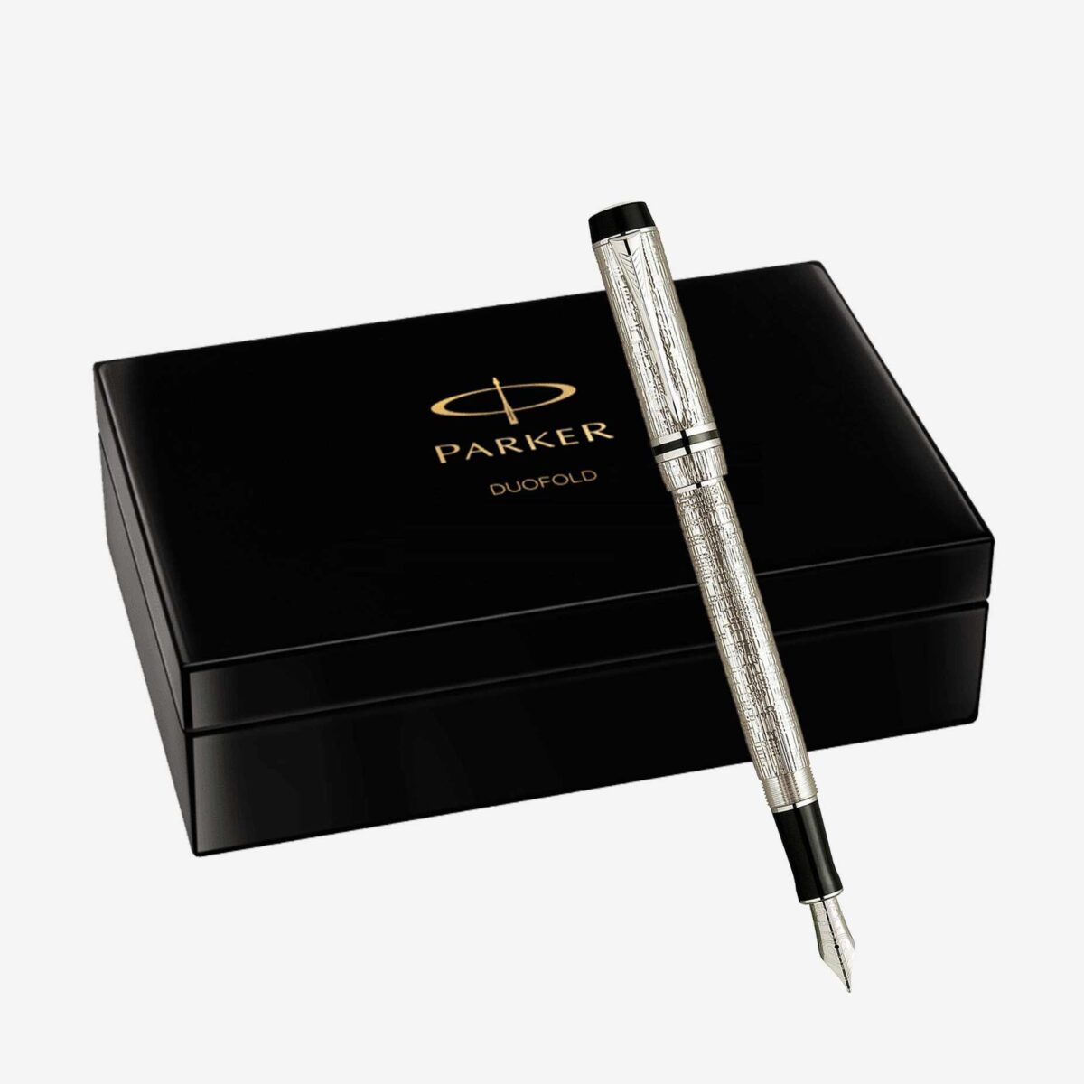 Parker Duofold Centennial Esparto Sterling Silver Fountain Pen S0691340