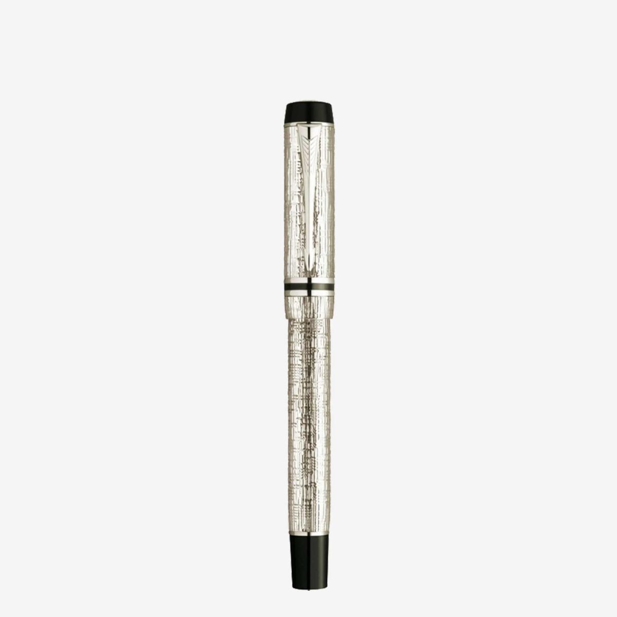Parker Duofold Presidential Esparto Sterling Silver Fountain Pen S0691340