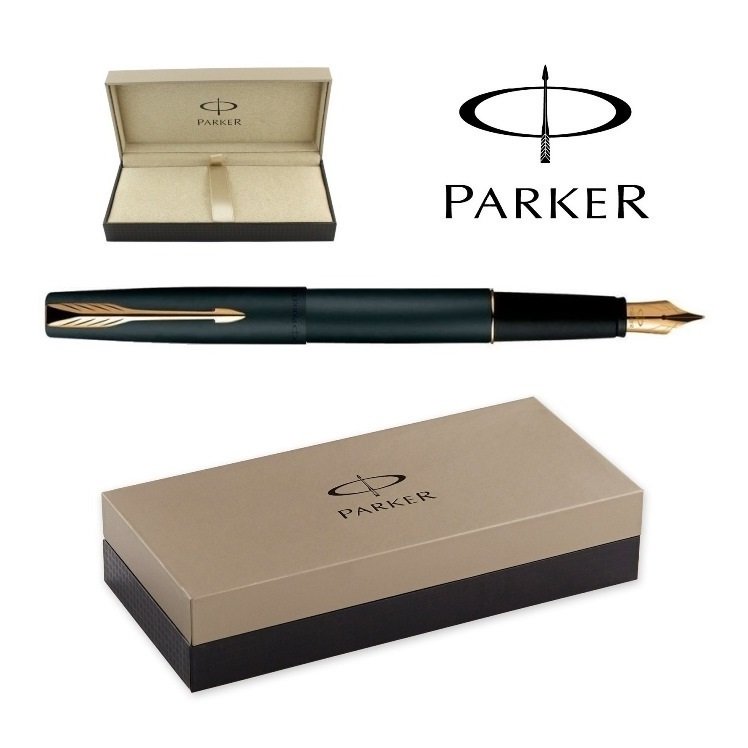 Parker Frontier Matte Black GT Fountain Pen PS1002033.