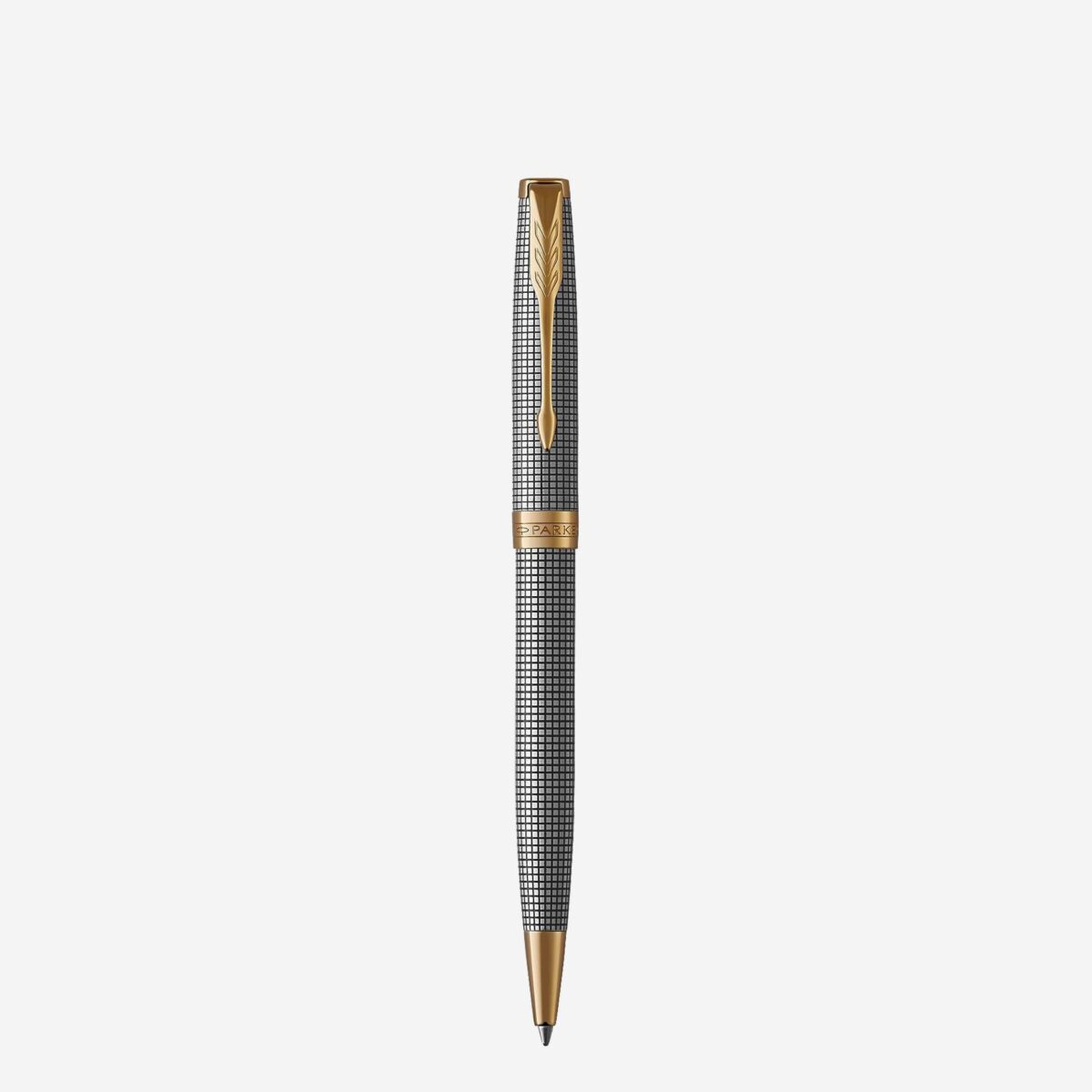 Bút bi Parker Sonnet Chiselled Silver GT Ballpoint Pen 1931492