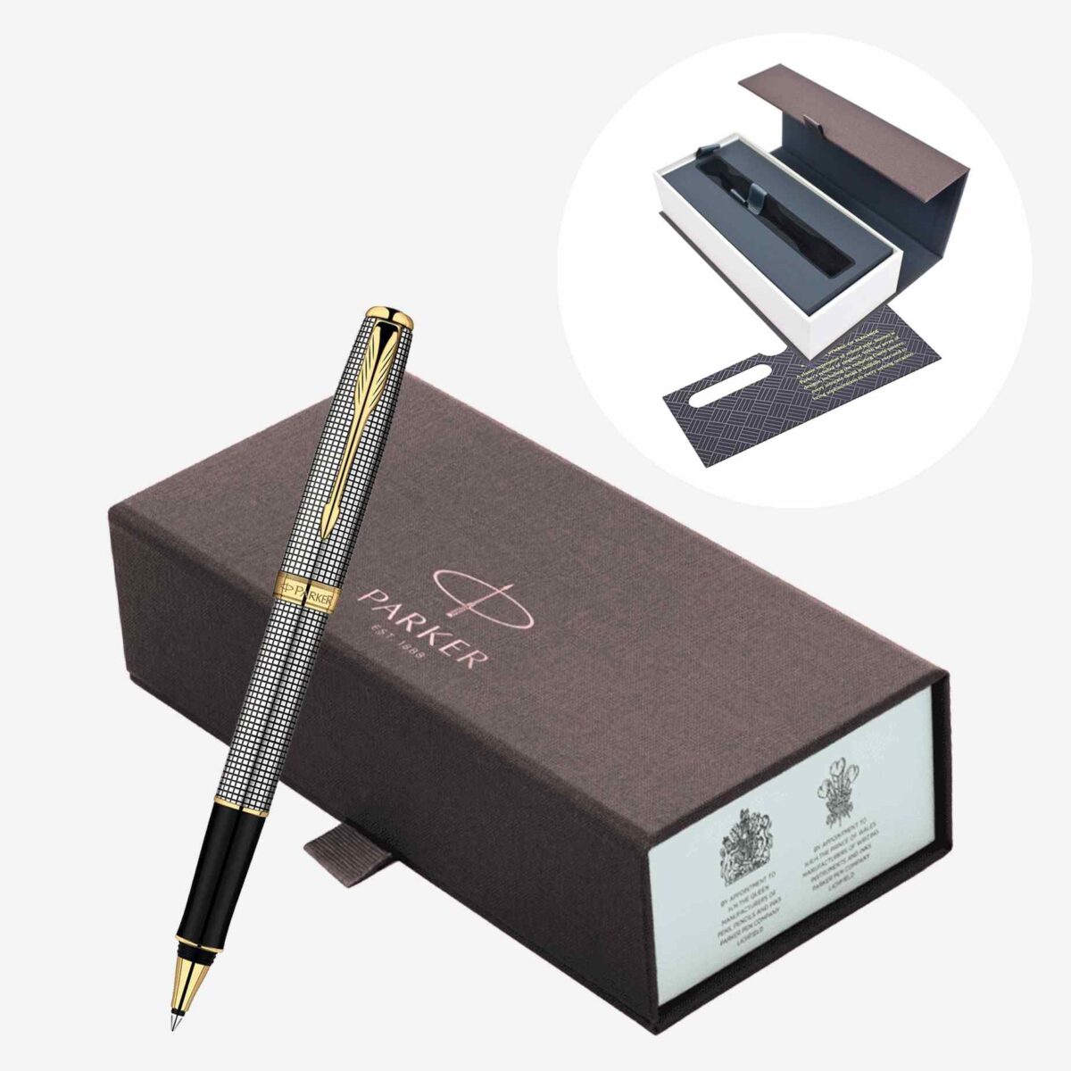 Bút dạ bi Parker Sonnet Sterling Silver Cisele GT RP S0808160