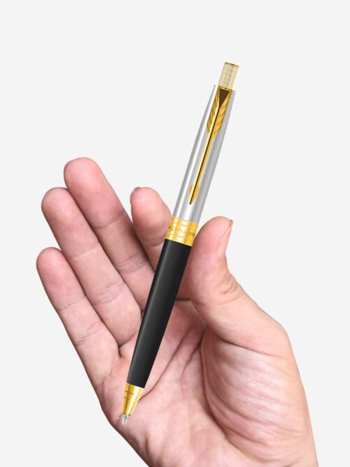 Parker Aster Shiny Black Gold Trim Ballpoint Pen 9000020142