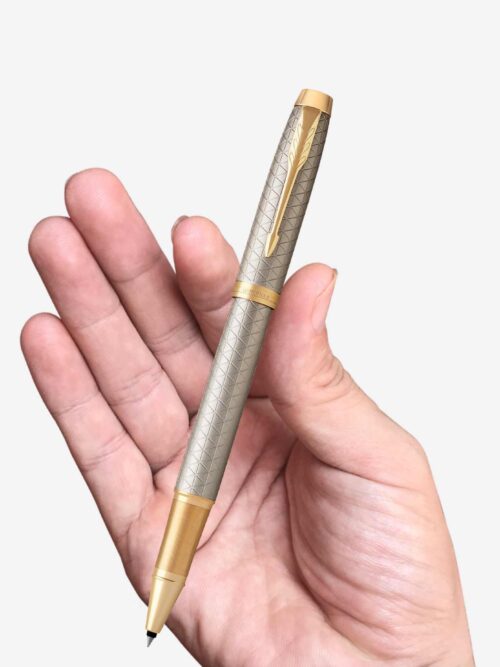 Parker IM Premium Warm Silver GT Rollerball Pen 1931686
