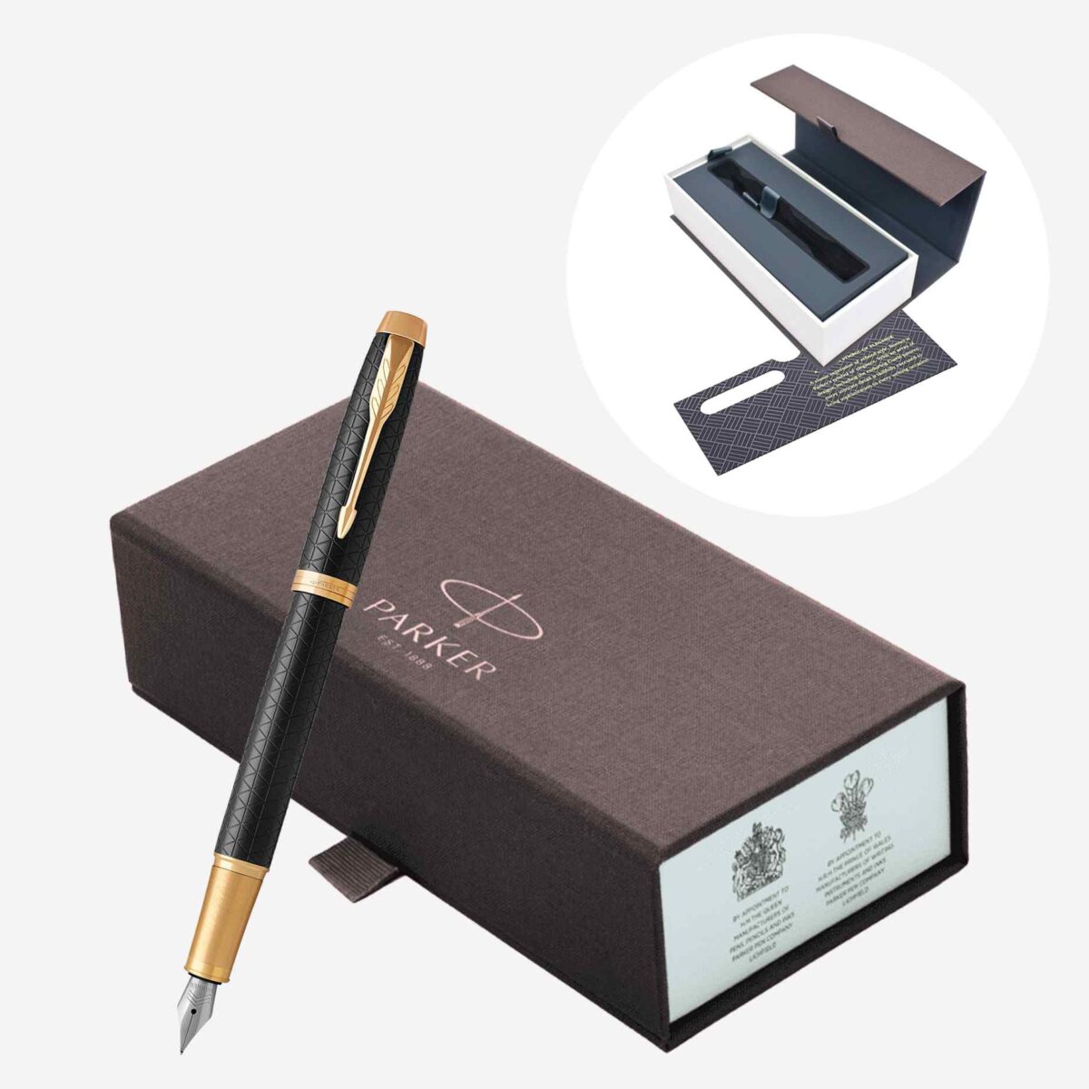 Parker IM Premium Black GT Fountain Pen 1931646-1931653
